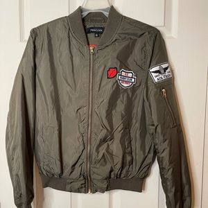 Army green bomber jacket